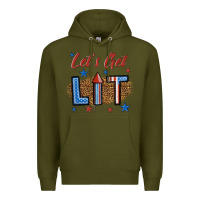 Army Green let's get lit 1 Premium Hoodie - BundleAndBundleShop