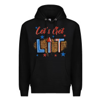 Black let's get lit 1 Premium Hoodie - BundleAndBundleShop