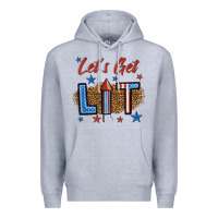 Heather Grey let's get lit 1 Premium Hoodie - BundleAndBundleShop