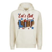 Oatmeal Heather let's get lit 1 Premium Hoodie - BundleAndBundleShop