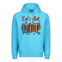 Ocean Blue let's get lit 1 Premium Hoodie - BundleAndBundleShop
