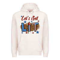 Pale Pink let's get lit 1 Premium Hoodie - BundleAndBundleShop