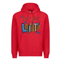 Red let's get lit 1 Premium Hoodie - BundleAndBundleShop