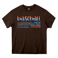Chocolate Brown vintage baseball Heavy Core Tee - Artiststas