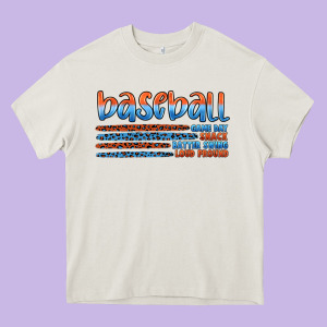 Vintage Baseball Heavy Core Tee Designed By Artiststas