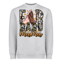 Heather Grey Fur Baby Mama Heavyweight Sweatshirt - CowhideDigitalArt
