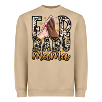 Mushroom Fur Baby Mama Heavyweight Sweatshirt - CowhideDigitalArt