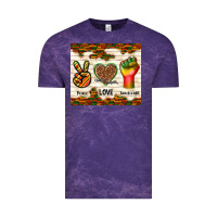 Cloud Purple peace love juneteenth Vintage Tee - TumblerDesignByShophia