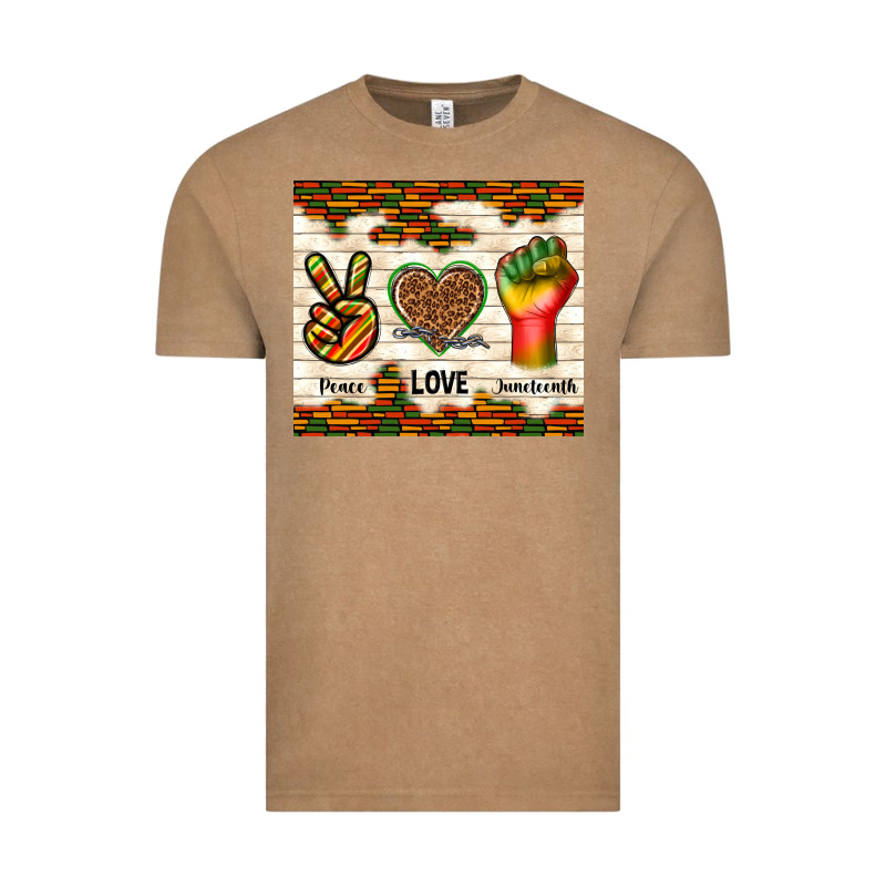 Peace Love Juneteenth Vintage Tee by TumblerDesignByShophia | Teevron