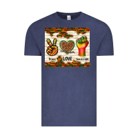 Vintage Denim peace love juneteenth Vintage Tee - TumblerDesignByShophia
