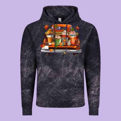 Coffee Cups Truck Vintage Hoodie Designed By Cowgirlartshop