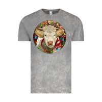 Cloud Rock Charolais Heifer Christmas Vintage Tee - RanaPortraitStore