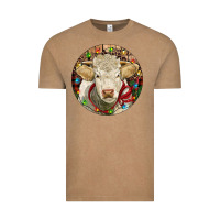 Vintage Coffee Charolais Heifer Christmas Vintage Tee - RanaPortraitStore