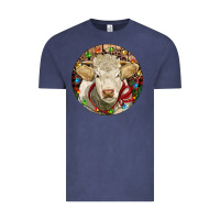 Vintage Denim Charolais Heifer Christmas Vintage Tee - RanaPortraitStore