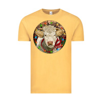 Vintage Mustard Charolais Heifer Christmas Vintage Tee - RanaPortraitStore