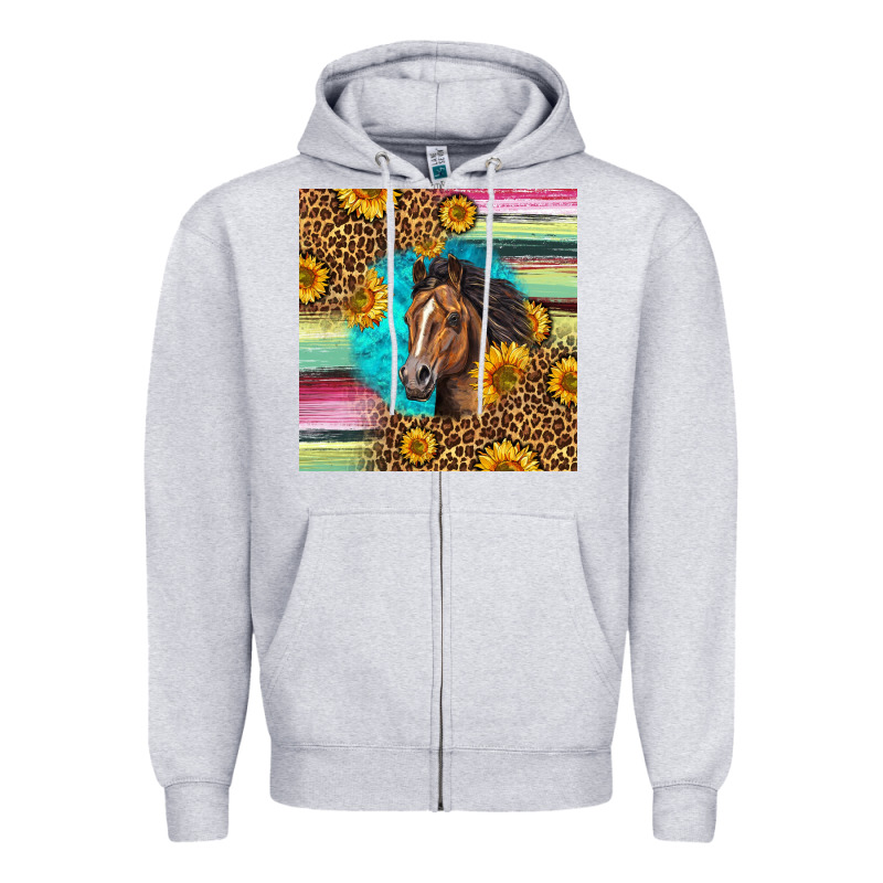 Quarter Horse Aztec Pattern Zipper Hoodie by LillyAllenDesigns | Teevron