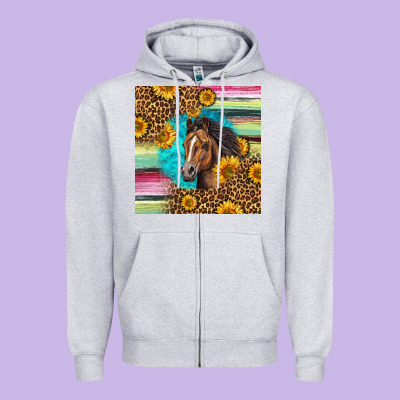 Quarter Horse Aztec Pattern Zipper Hoodie Designed By Lillyallendesigns
