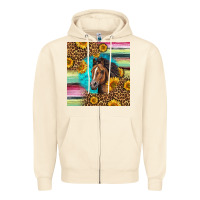 Sandshell quarter horse aztec pattern Zipper Hoodie - LillyAllenDesigns