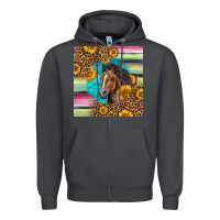Smoke quarter horse aztec pattern Zipper Hoodie - LillyAllenDesigns