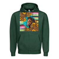 Sports Green quarter horse aztec pattern Zipper Hoodie - LillyAllenDesigns
