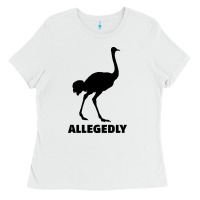 White ALLEGEDLY FUNNY OSTRICH Ladies Tee - Bettercallsaul