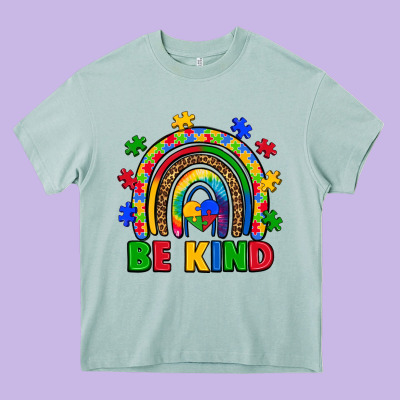 Autism Awareness Rainbow Heavy Core Tee Designed By Artiststas