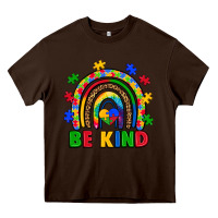 Chocolate Brown autism awareness rainbow Heavy Core Tee - Artiststas