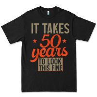 Black 50 years old 50th birthday gifts for men and women Premium Tee - minhPixels