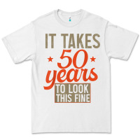 White 50 years old 50th birthday gifts for men and women Premium Tee - minhPixels