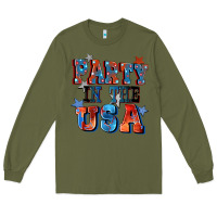 Army Green Party in the usa 4th of july Long Sleeve Tee - CowGirlArtShop