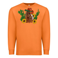 Carrot western horse cowboy hat cactus sunflowers Premium Sweatshirt - Artiststas