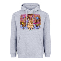 Heather Grey easter bunny egg leopard background Heavyweight Hoodie - Artiststas