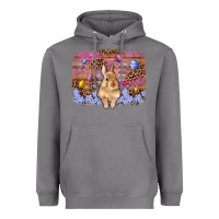 Storm easter bunny egg leopard background Heavyweight Hoodie - Artiststas