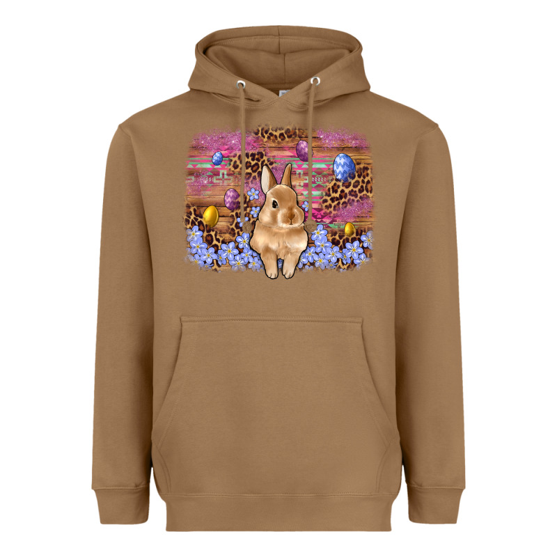 Easter Bunny Egg Leopard Background Heavyweight Hoodie by Artiststas | Teevron