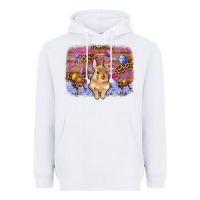 White easter bunny egg leopard background Heavyweight Hoodie - Artiststas