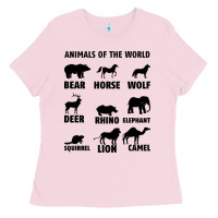 Bubblegum Pink Animal Of The World Ladies Tee - Bettercallsaul