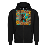 Black western tennessee horse Zipper Hoodie - LillyAllenDesigns