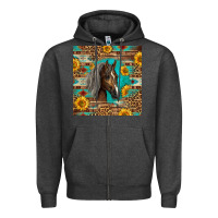 Charcoal Heather western tennessee horse Zipper Hoodie - LillyAllenDesigns