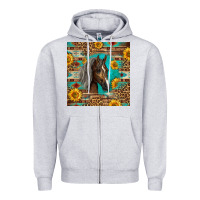 Heather Grey western tennessee horse Zipper Hoodie - LillyAllenDesigns