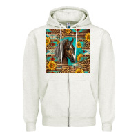 Oatmeal Heather western tennessee horse Zipper Hoodie - LillyAllenDesigns
