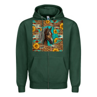 Sports Green western tennessee horse Zipper Hoodie - LillyAllenDesigns