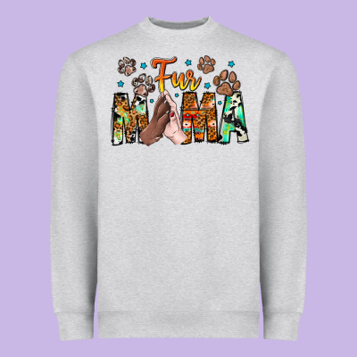 Fur Mama Heavyweight Sweatshirt Designed By Cowhidedigitalart