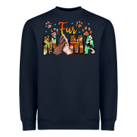 Navy fur mama Heavyweight Sweatshirt - CowhideDigitalArt