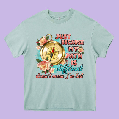 Just Because My Path Is Different Heavy Core Tee Designed By Artiststas
