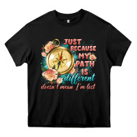Black just because my path is different Heavy Core Tee - Artiststas