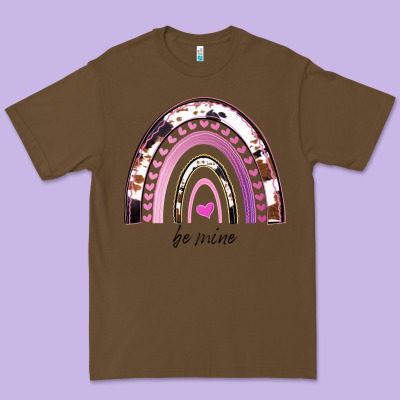 Valentines Day Rainbow, Valentines Day Rainbow Cowhide, Premium Tee Designed By Bettercallsaul