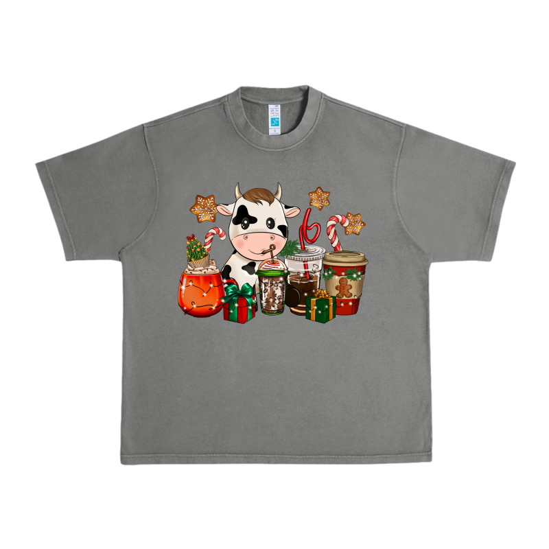 Cow Coffee Cups Christmas Urban Heavy Tee by CowGirlArtShop | Teevron