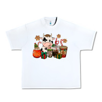 White cow coffee cups christmas Urban Heavy Tee - CowGirlArtShop