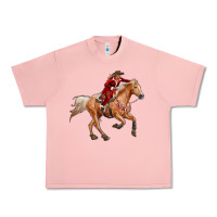 Salmon Western Christmas Cowgirl On The Horse Urban Heavy Tee - RanaPortraitStore