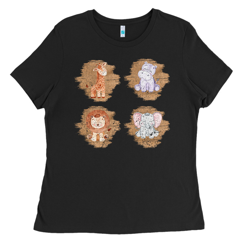 Safari Baby Animal Clipart Ladies Tee by Bettercallsaul | Teevron